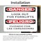 Signmission Look Out For Forklifts Bilingual, 5 in W x Rectangle, Vinyl Decal OS-2PACK-DS-D-35-L-19425 - alternate 6